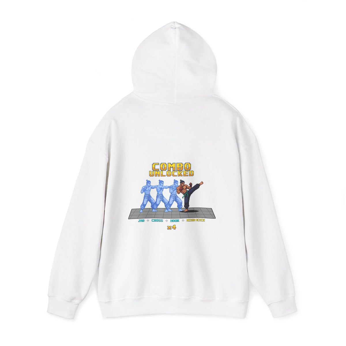Kickboxing Hoodie - Combo Unlocked - Retro Pixel Art Hoodie