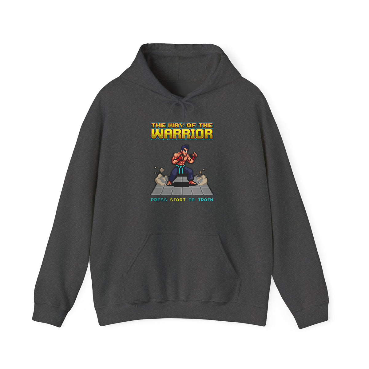 Martial Arts Hoodie - Press Start to Train - Retro Pixel Art Hoodie