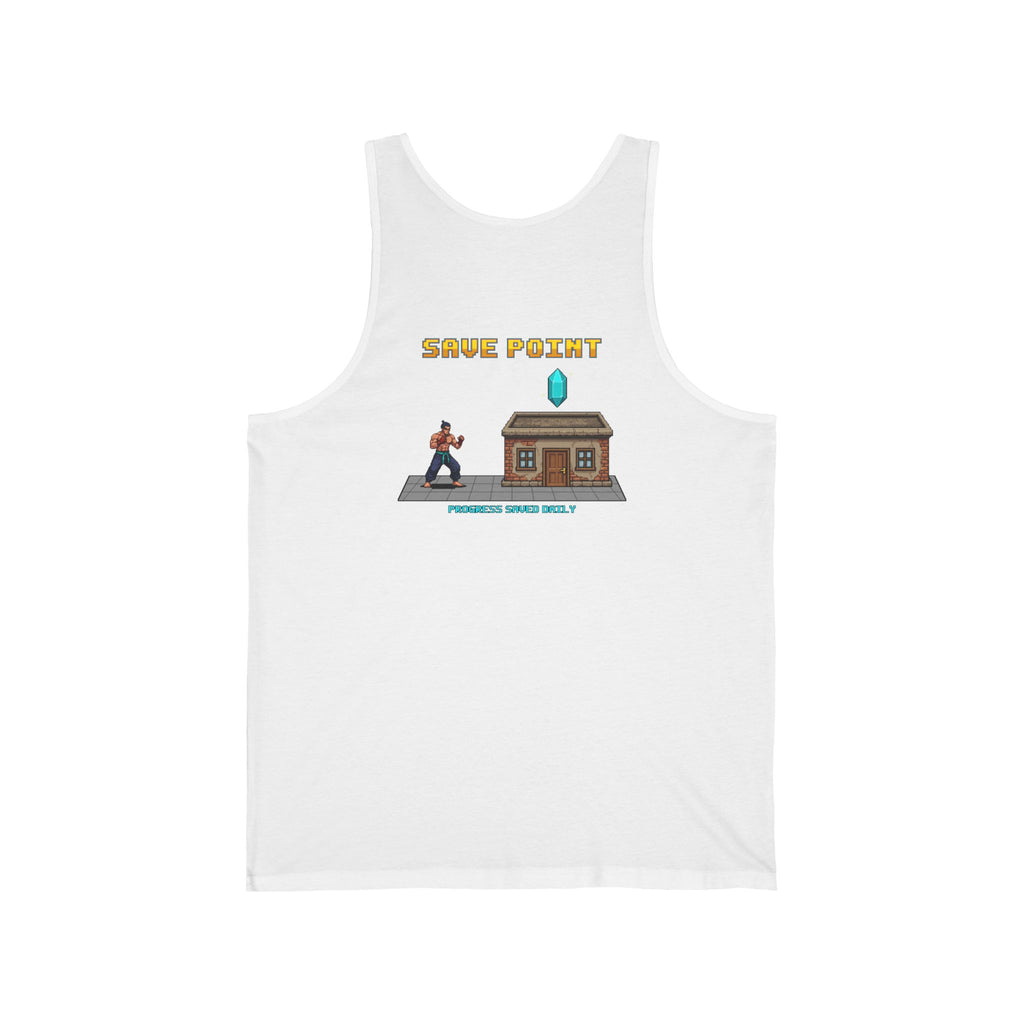 Gym Tank Top - Save Point - Retro Pixel Art Workout Tank