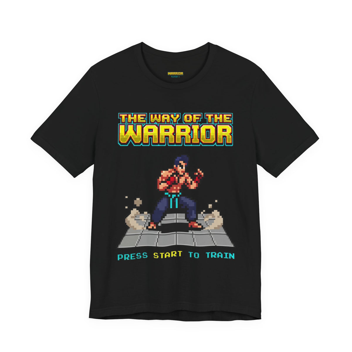 Martial Arts Shirt - Press Start to Train - Retro Pixel Art Tee