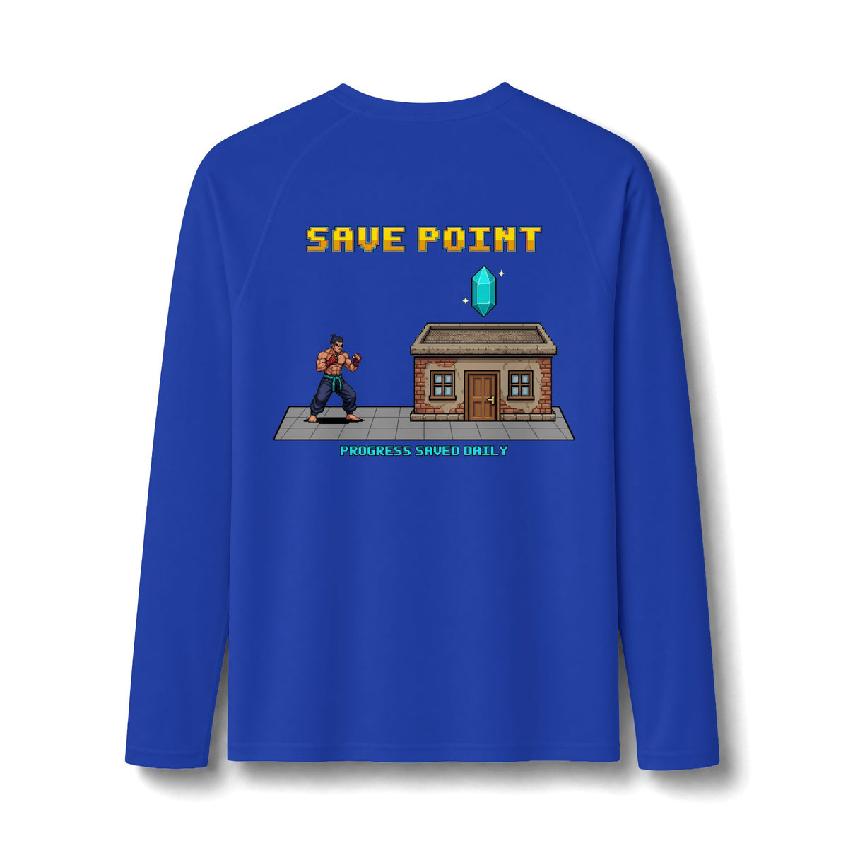 Gym Rash Guard - Save Point - Pixel Art Rashguard