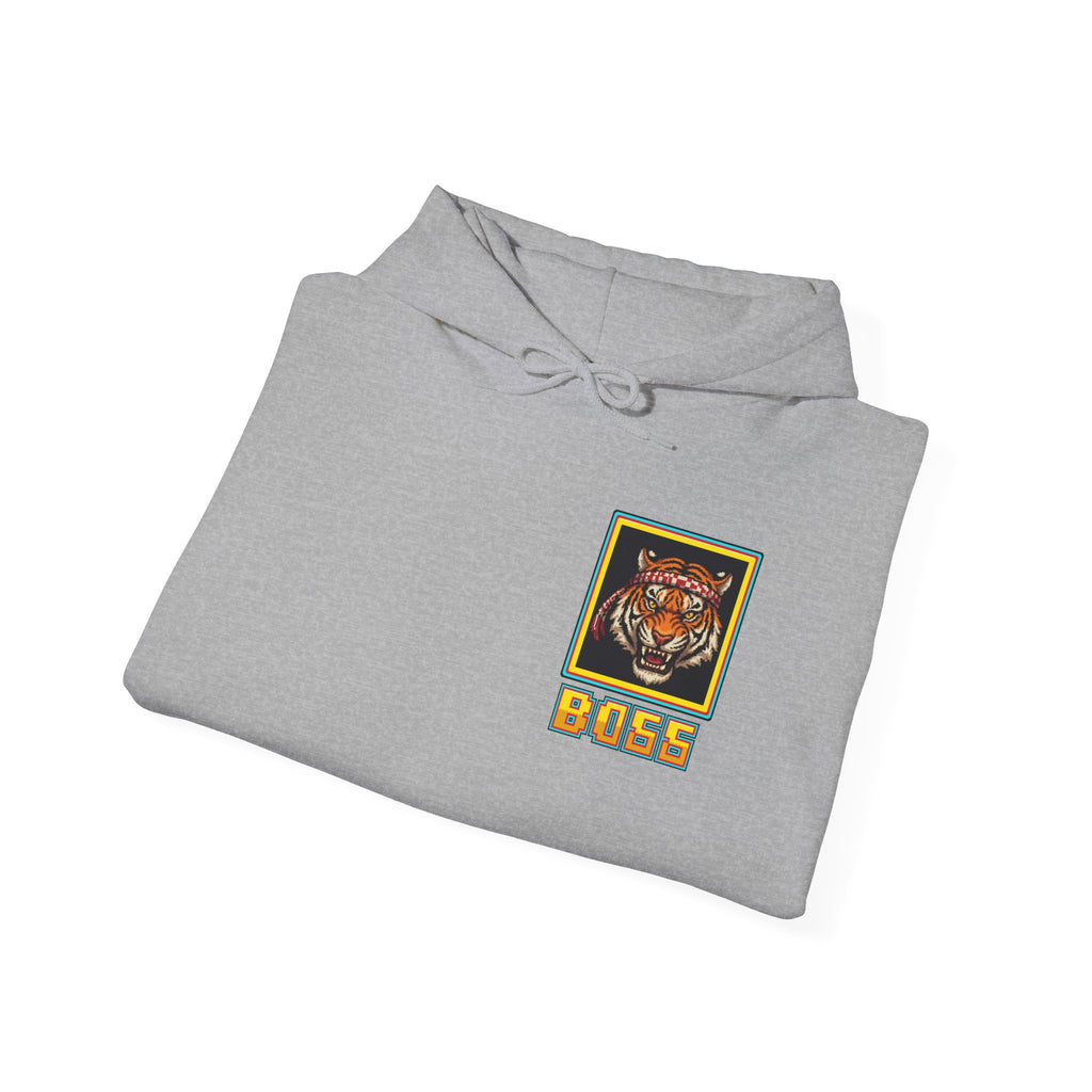 Muay Thai Hoodie - Final Boss Tiger - Retro Pixel Art Hoodie