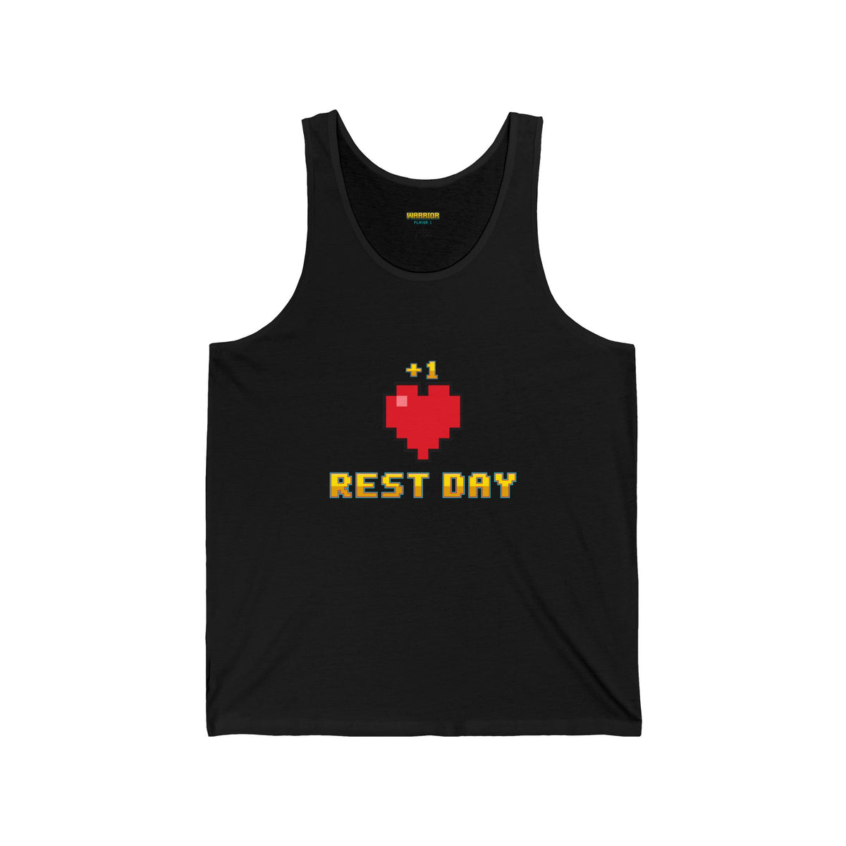 Gym Tank Top - Rest Day +1 Life - Retro Pixel Art Workout Tank