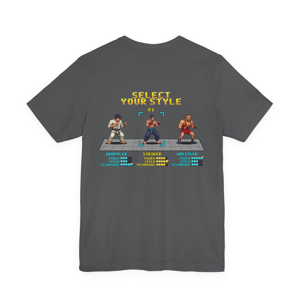 MMA Shirt - Select Your Style: Striker - Retro Pixel Art Tee