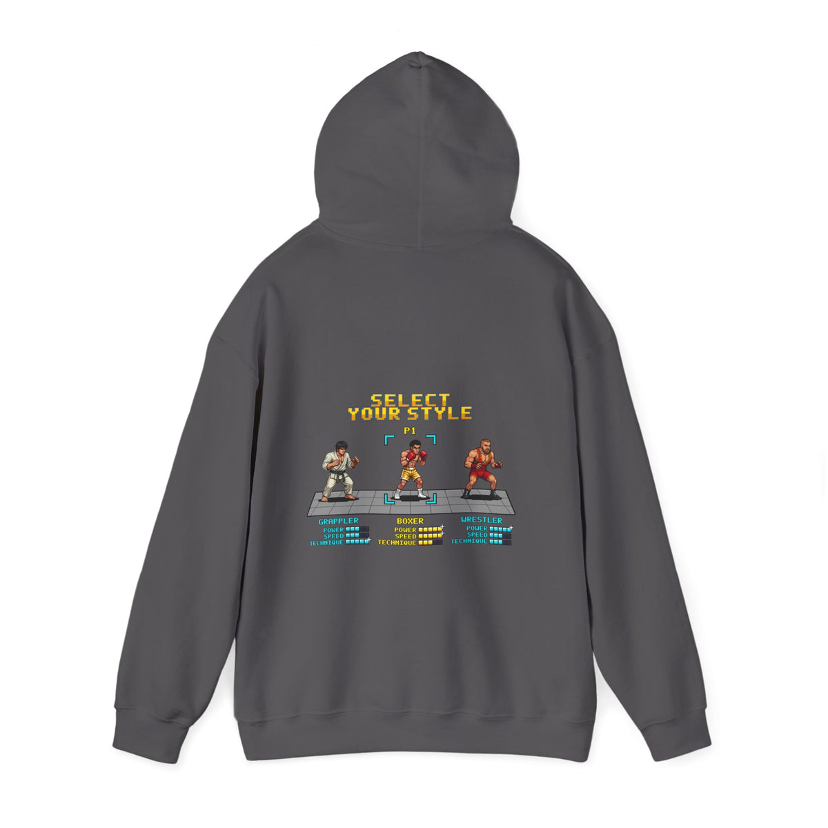 Boxing Hoodie - Select Your Style: Boxer - Retro Pixel Art Hoodie
