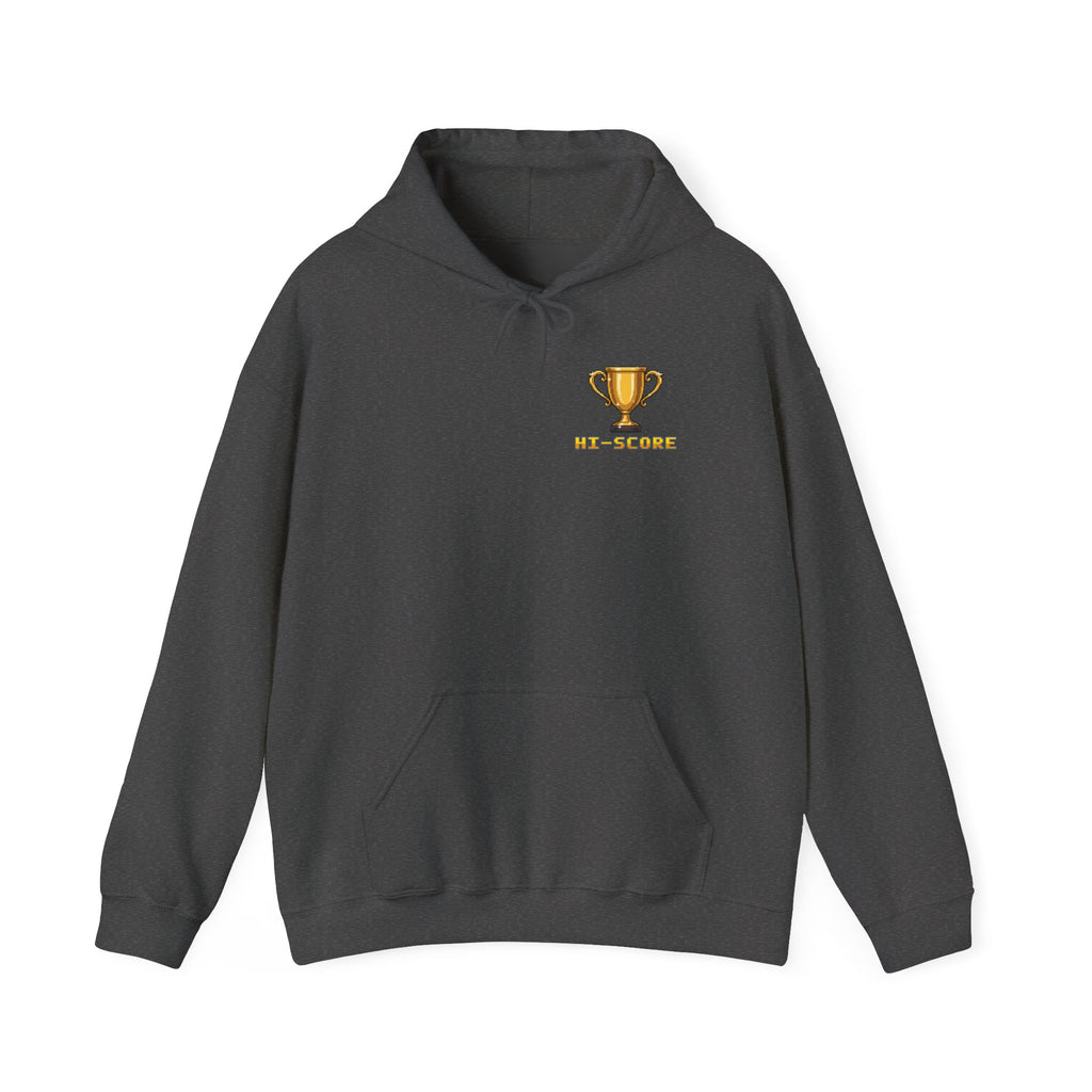 BJJ Hoodie - High Score: Armbars and Triangles - Retro Pixel Art Hoodie