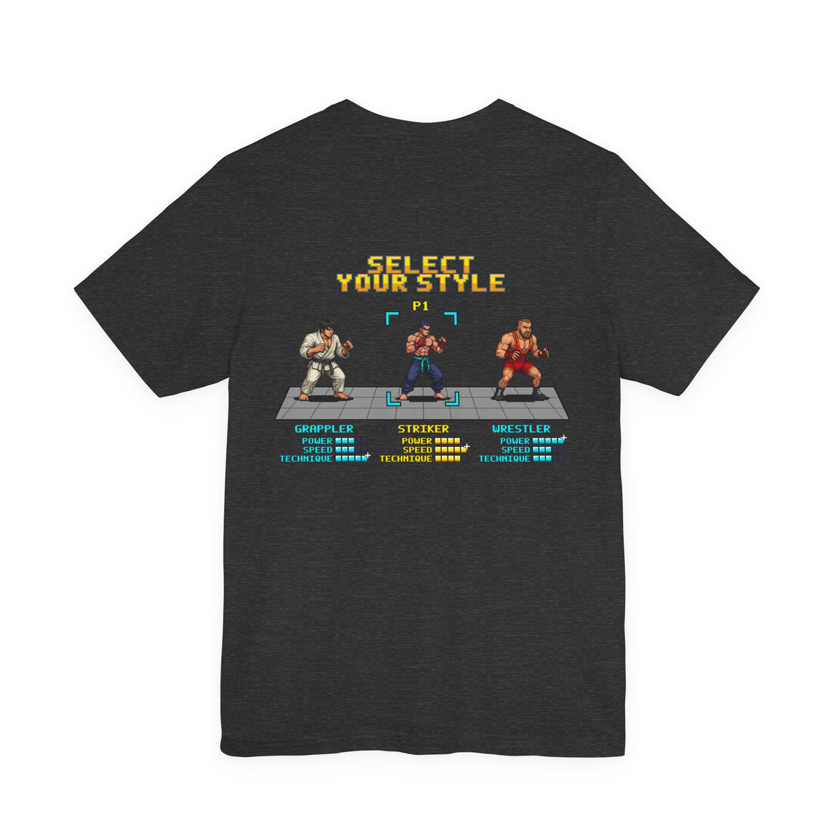 MMA Shirt - Select Your Style: Striker - Retro Pixel Art Tee