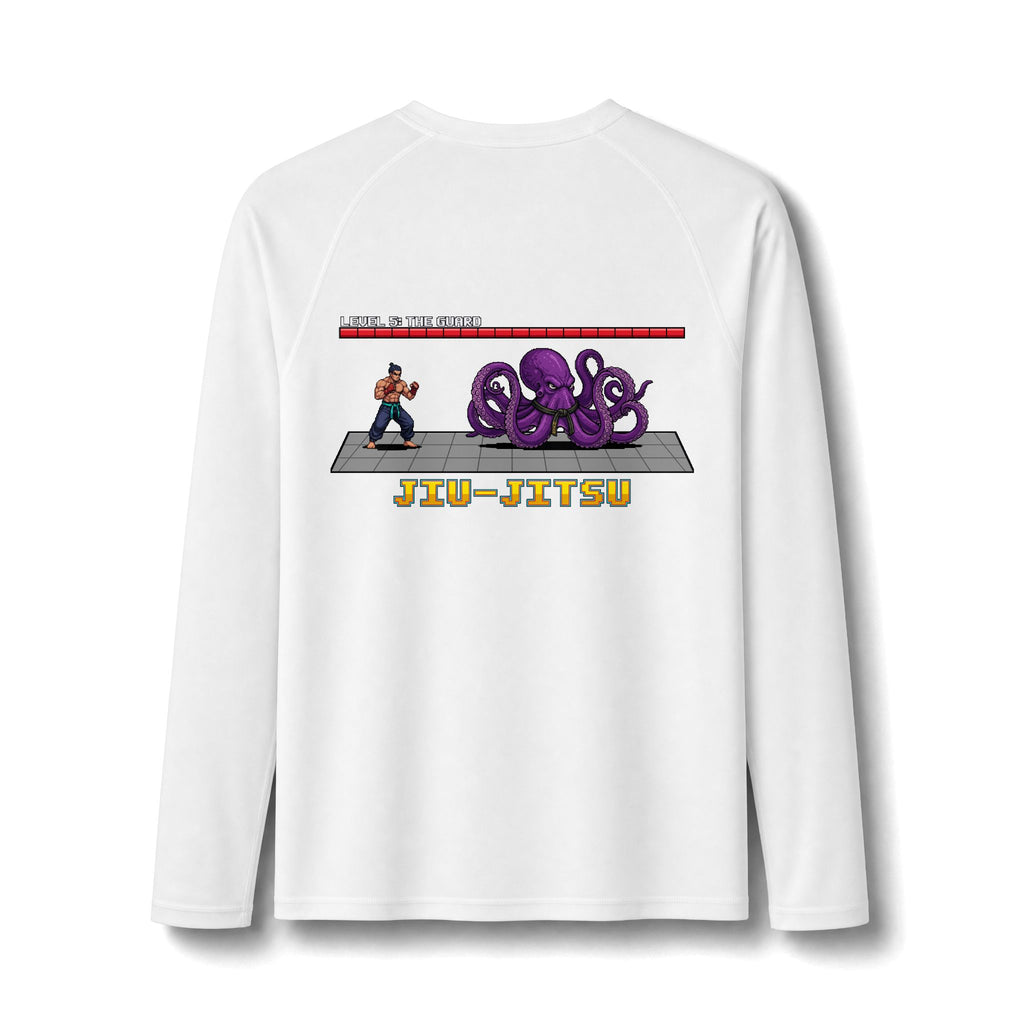 BJJ Rash Guard - Octopus Guard Final Boss - Pixel Art Rashguard