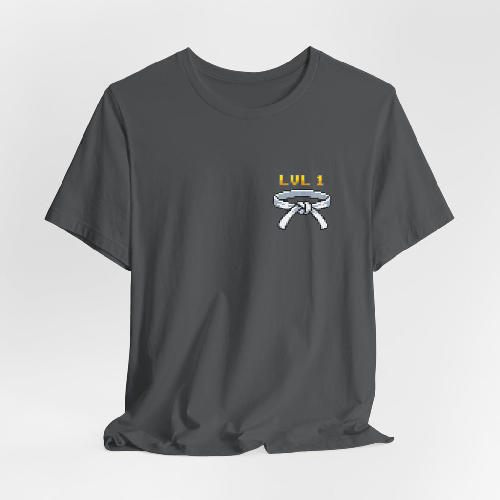 BJJ Shirt - Level Up Belt Ranks - Retro Pixel Art Tee