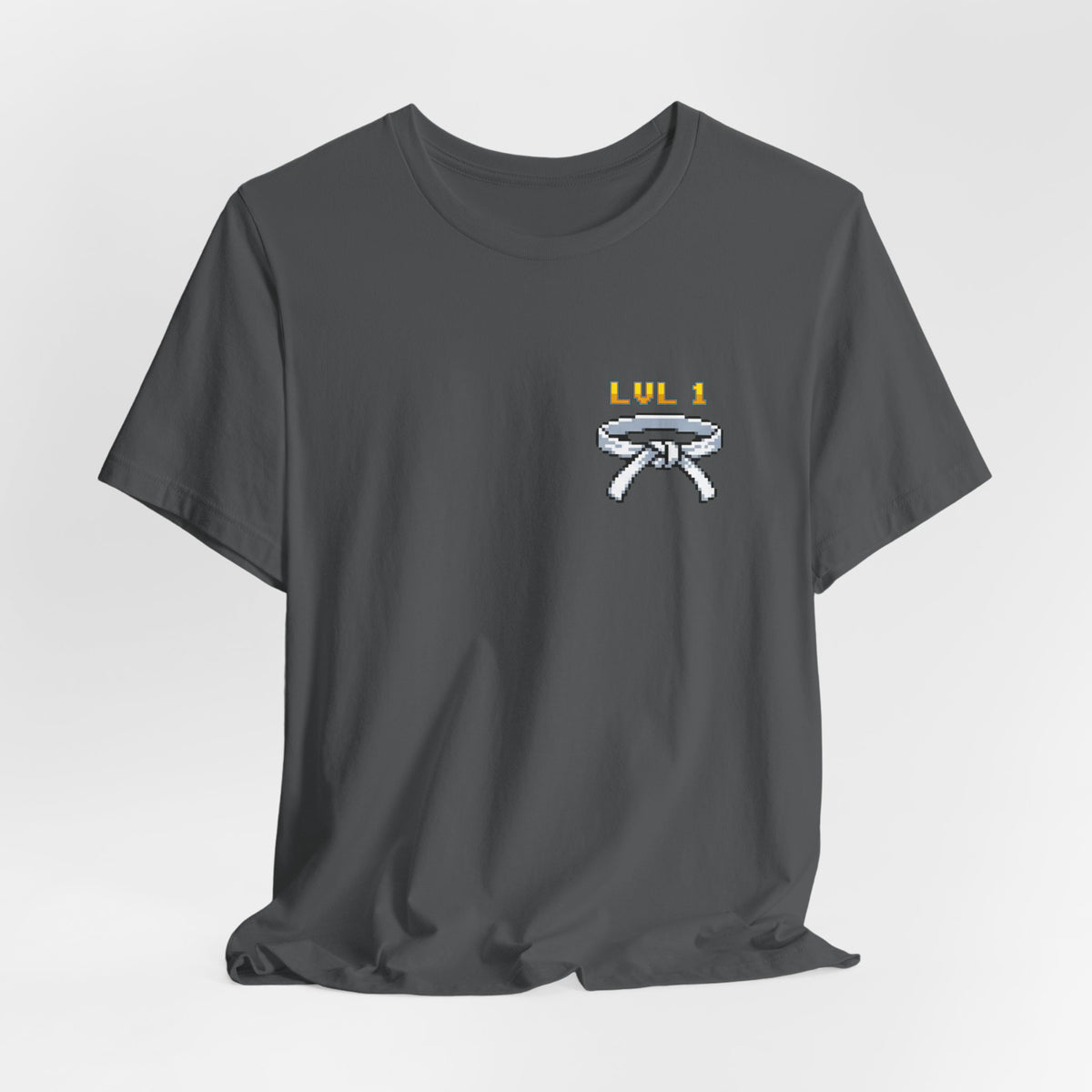 BJJ Shirt - Level Up Belt Ranks - Retro Pixel Art Tee