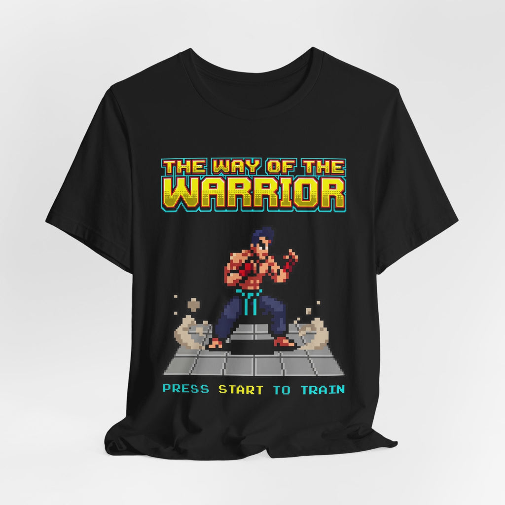 Martial Arts Shirt - Press Start to Train - Retro Pixel Art Tee