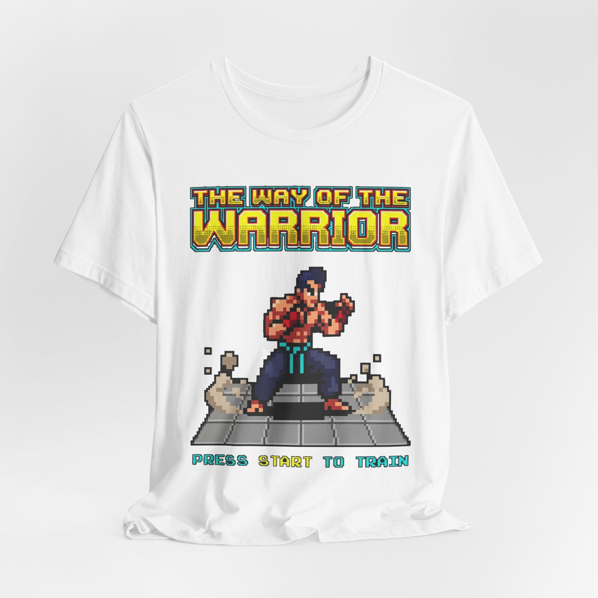 Martial Arts Shirt - Press Start to Train - Retro Pixel Art Tee