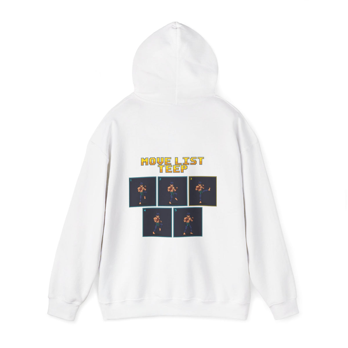 Muay Thai Hoodie - Move List: Teep - Retro Pixel Art Hoodie