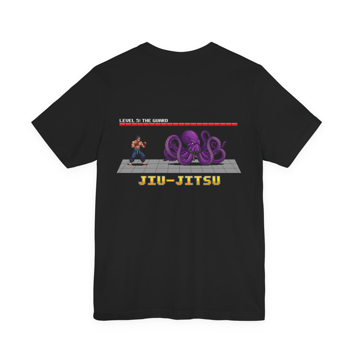 BJJ Shirt - Octopus Guard Final Boss - Retro Pixel Art Tee