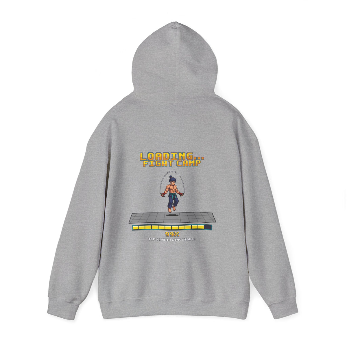 Boxing Hoodie - Loading Fight Camp - Retro Pixel Art Hoodie