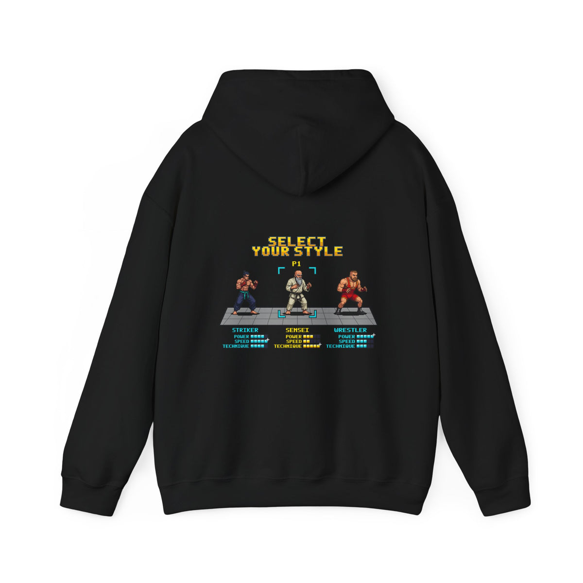 Martial Arts Hoodie - Select Your Style: Sensei - Retro Pixel Art Hoodie