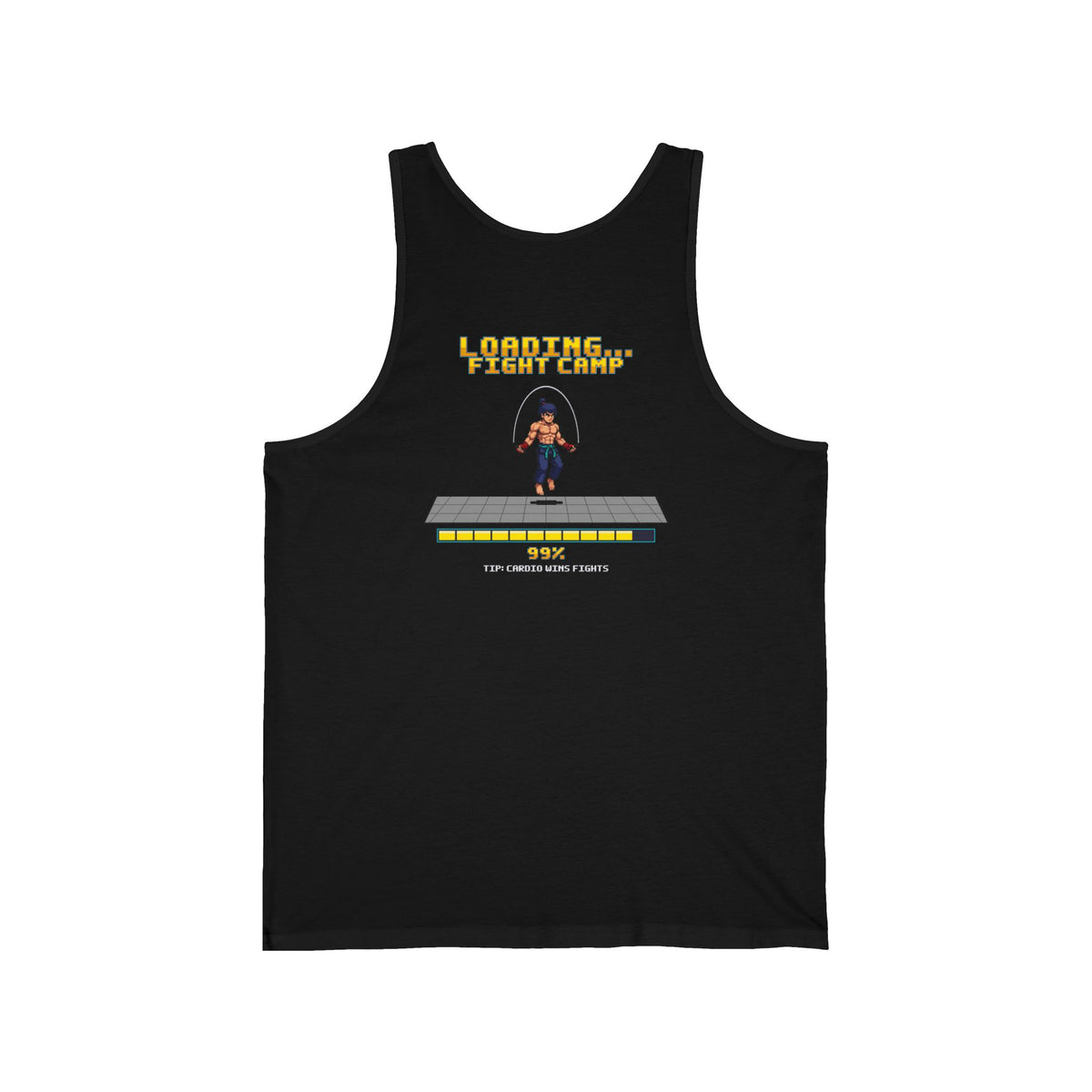Boxing Tank Top - Loading Fight Camp - Retro Pixel Art Workout Tank