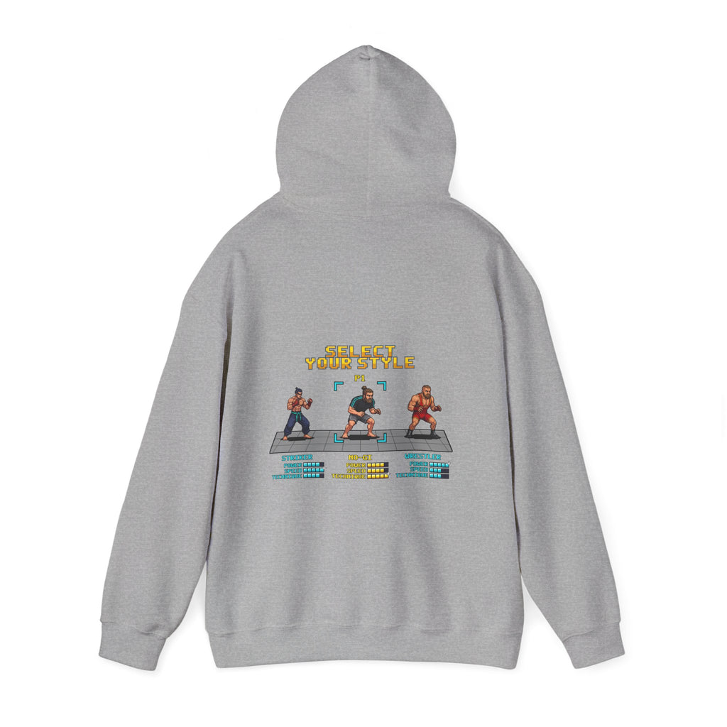 No Gi BJJ Hoodie - Select Your Style: No-Gi - Retro Pixel Art Hoodie
