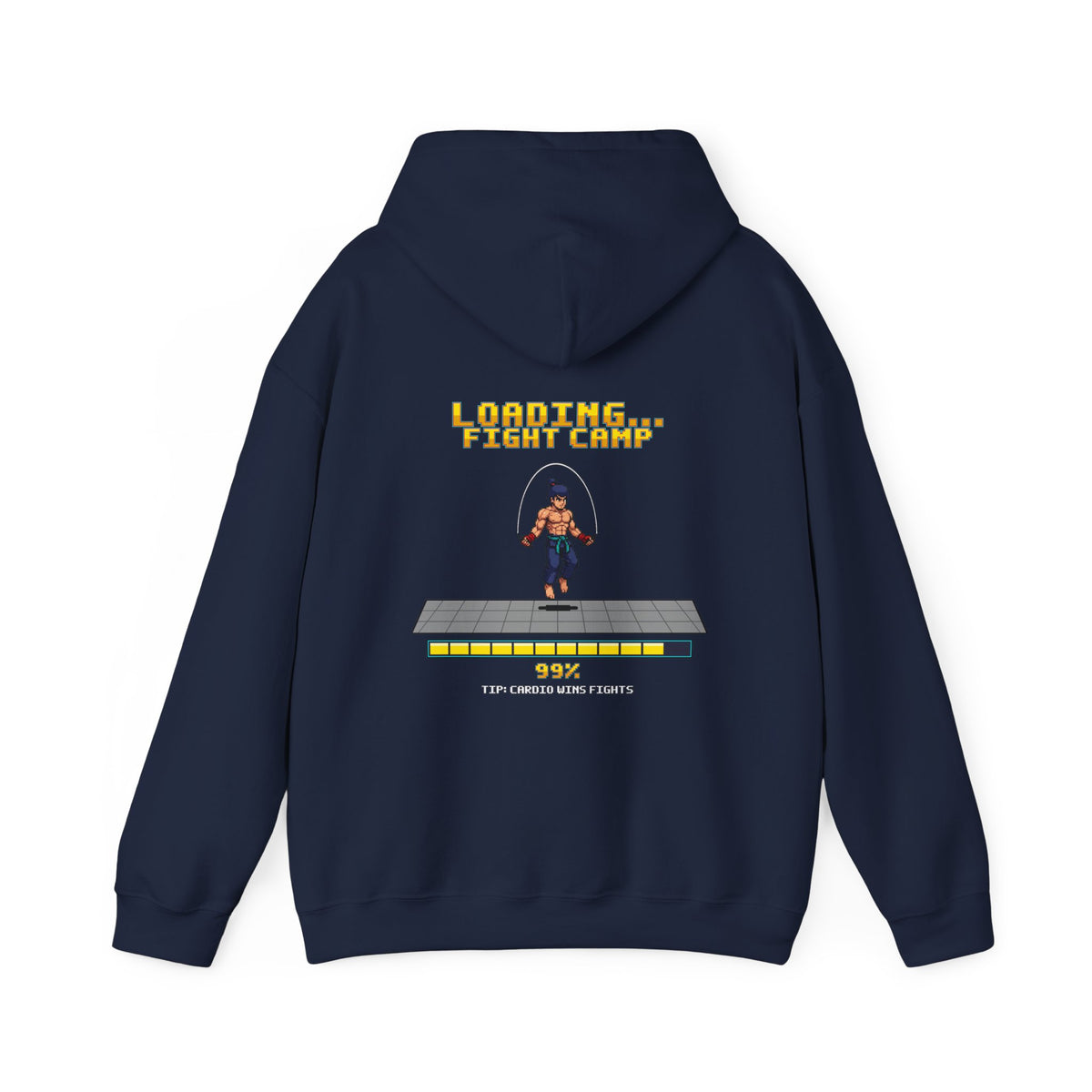 Boxing Hoodie - Loading Fight Camp - Retro Pixel Art Hoodie