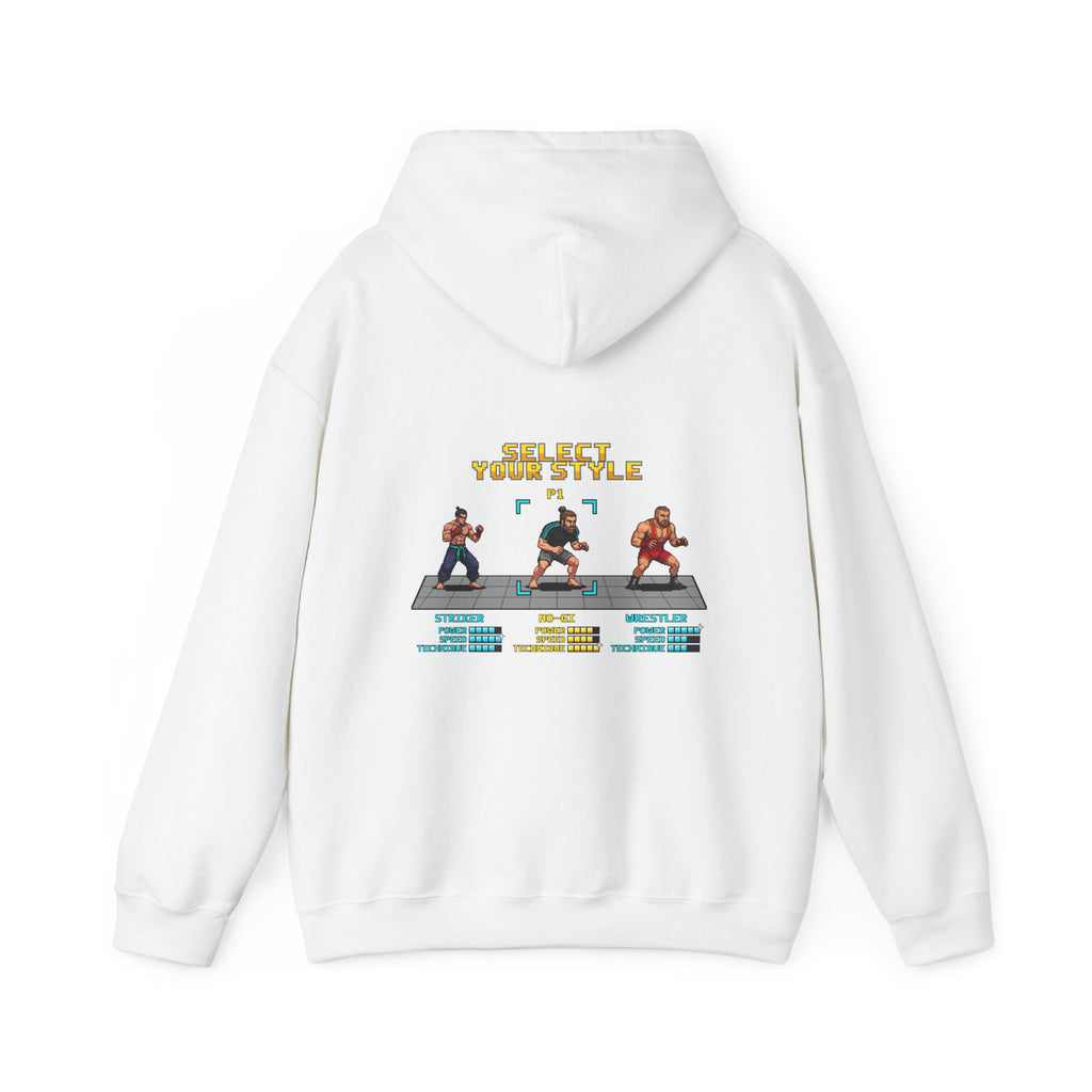 No Gi BJJ Hoodie - Select Your Style: No-Gi - Retro Pixel Art Hoodie
