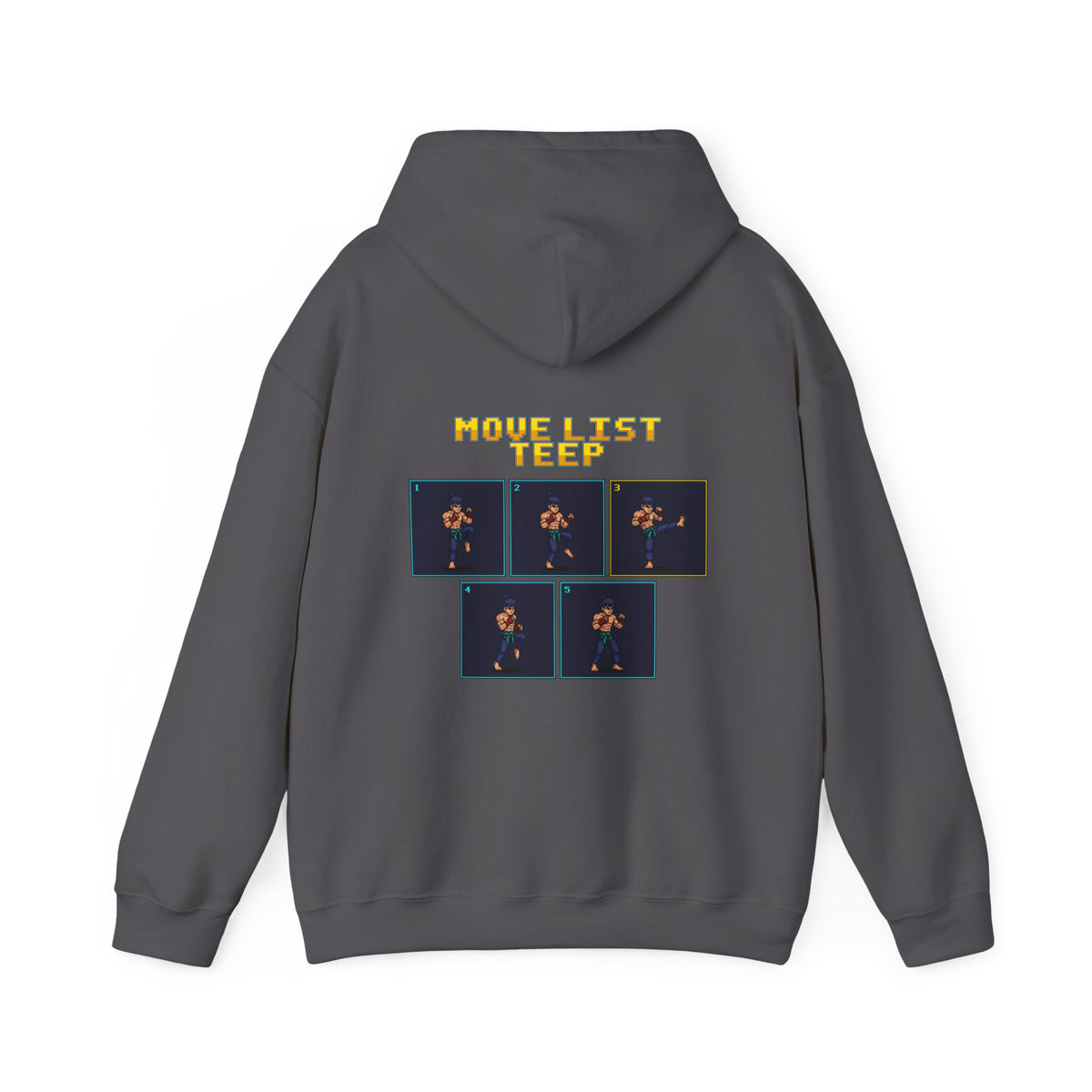 Muay Thai Hoodie - Move List: Teep - Retro Pixel Art Hoodie