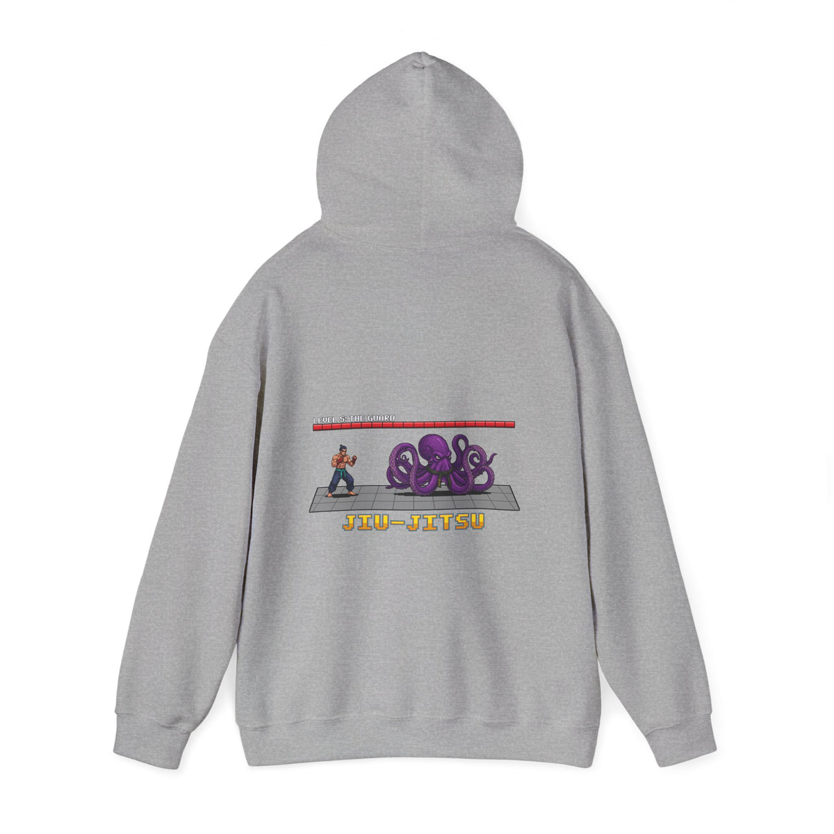 BJJ Hoodie - Octopus Guard Final Boss - Retro Pixel Art Hoodie