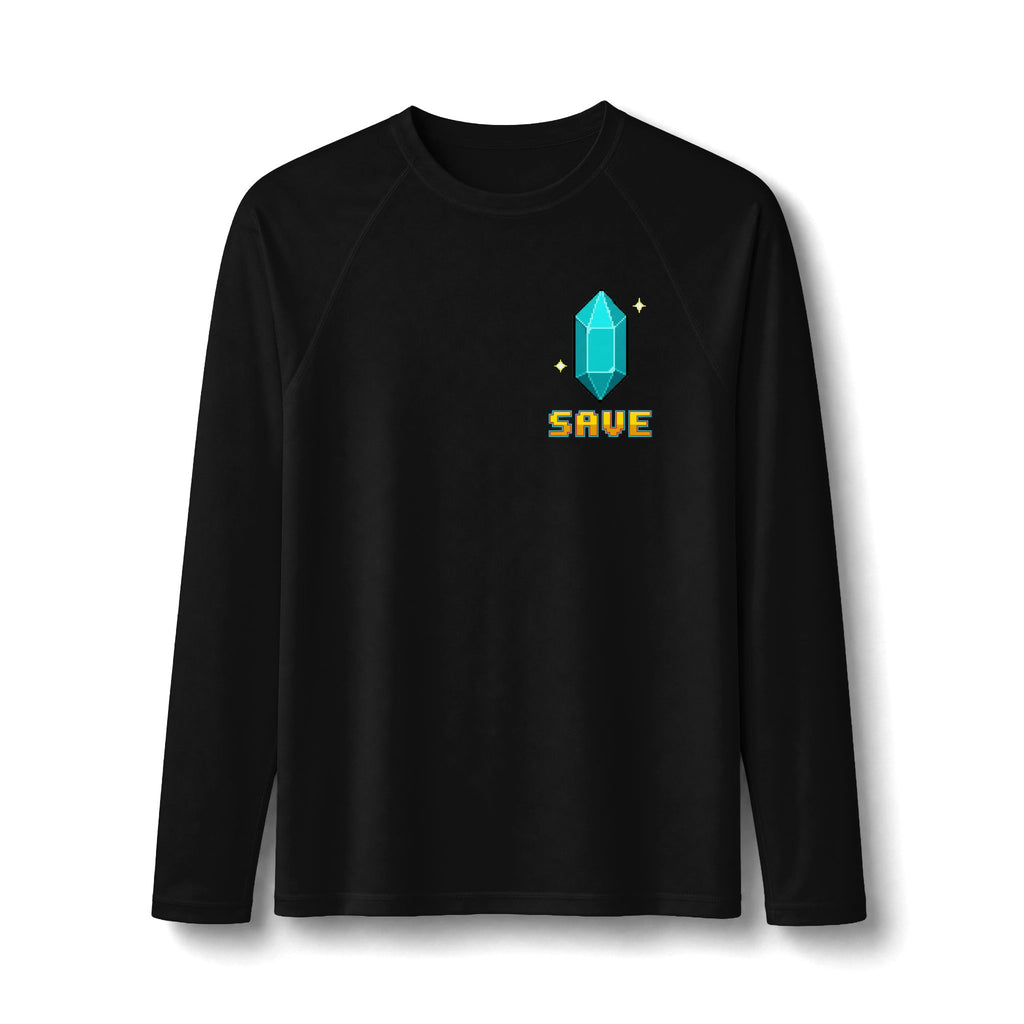 Gym Rash Guard - Save Point - Pixel Art Rashguard