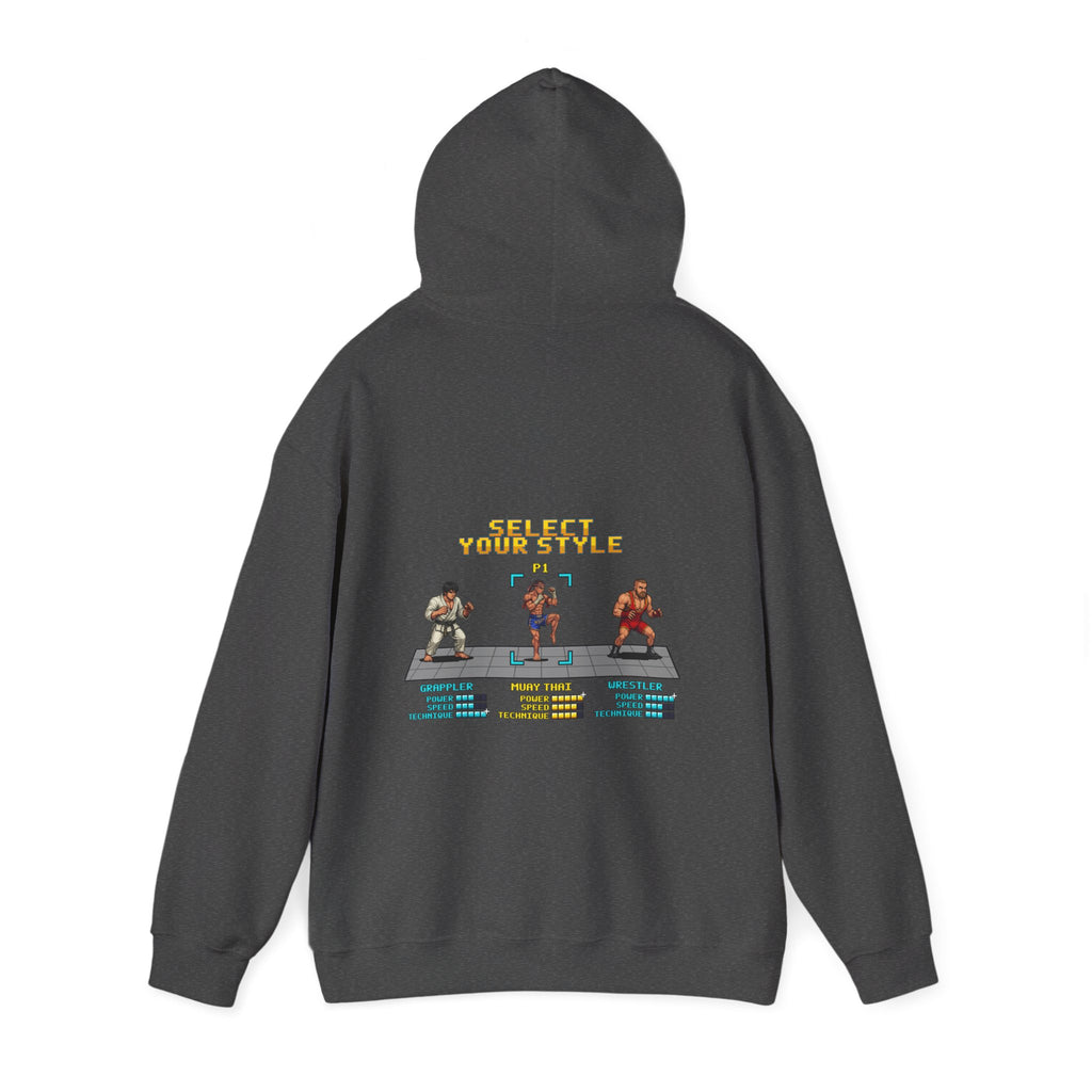 Muay Thai Hoodie - Select Your Style: Nak Muay - Retro Pixel Art Hoodie