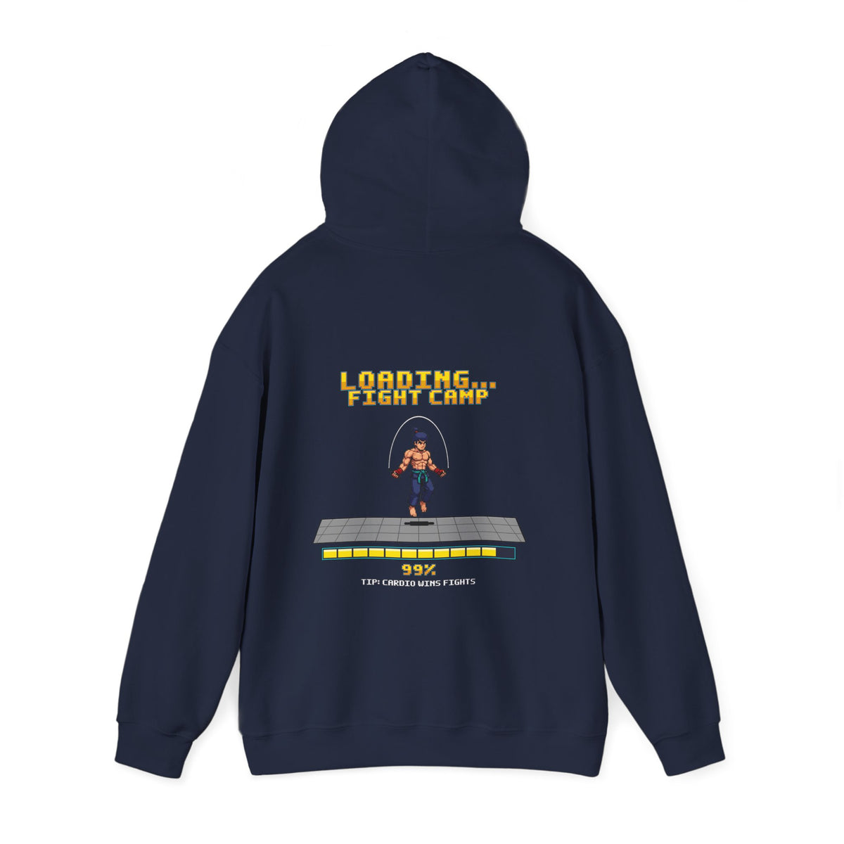 Boxing Hoodie - Loading Fight Camp - Retro Pixel Art Hoodie