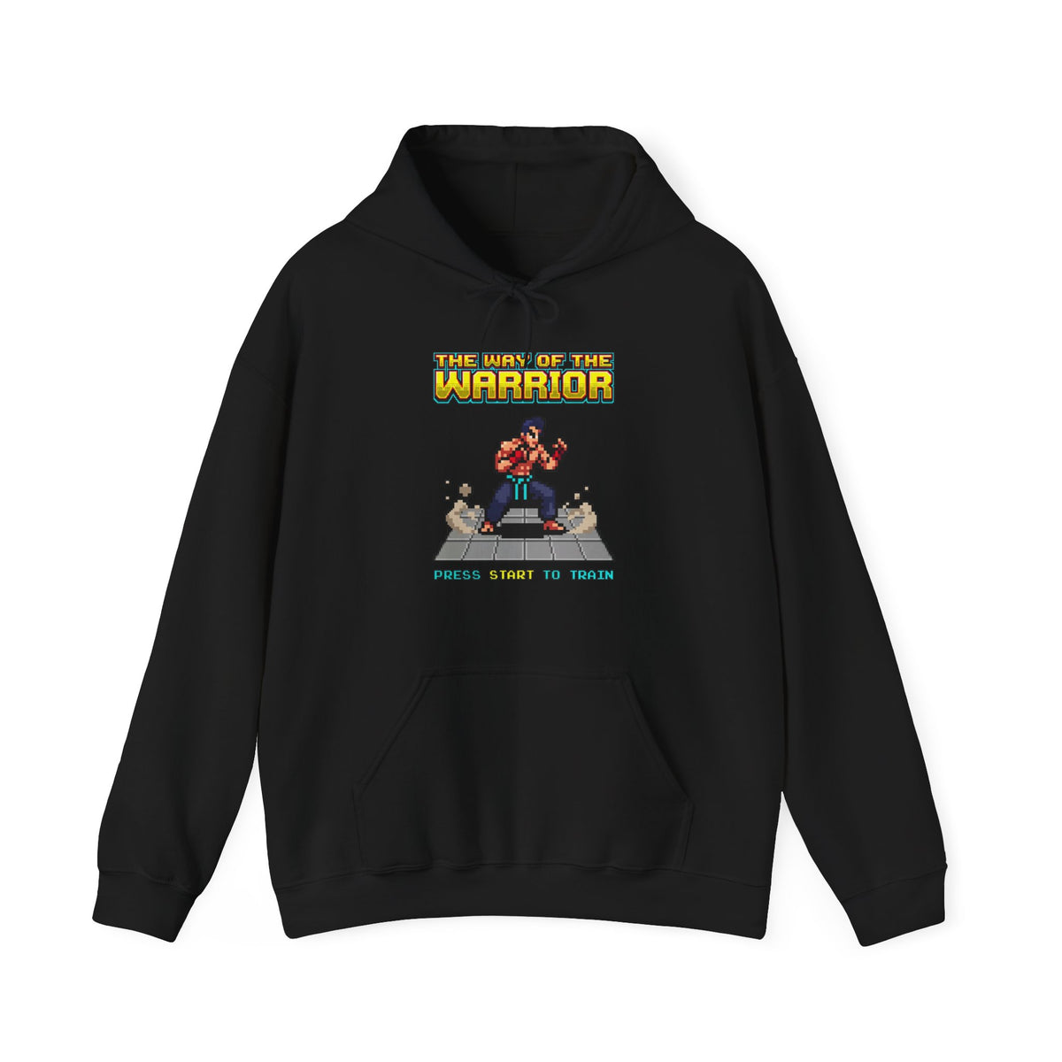Martial Arts Hoodie - Press Start to Train - Retro Pixel Art Hoodie