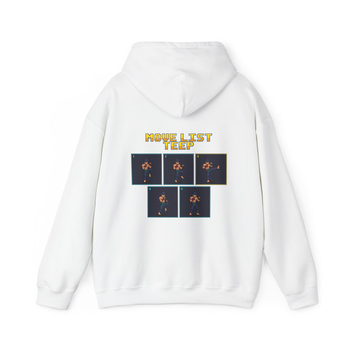 Muay Thai Hoodie - Move List: Teep - Retro Pixel Art Hoodie