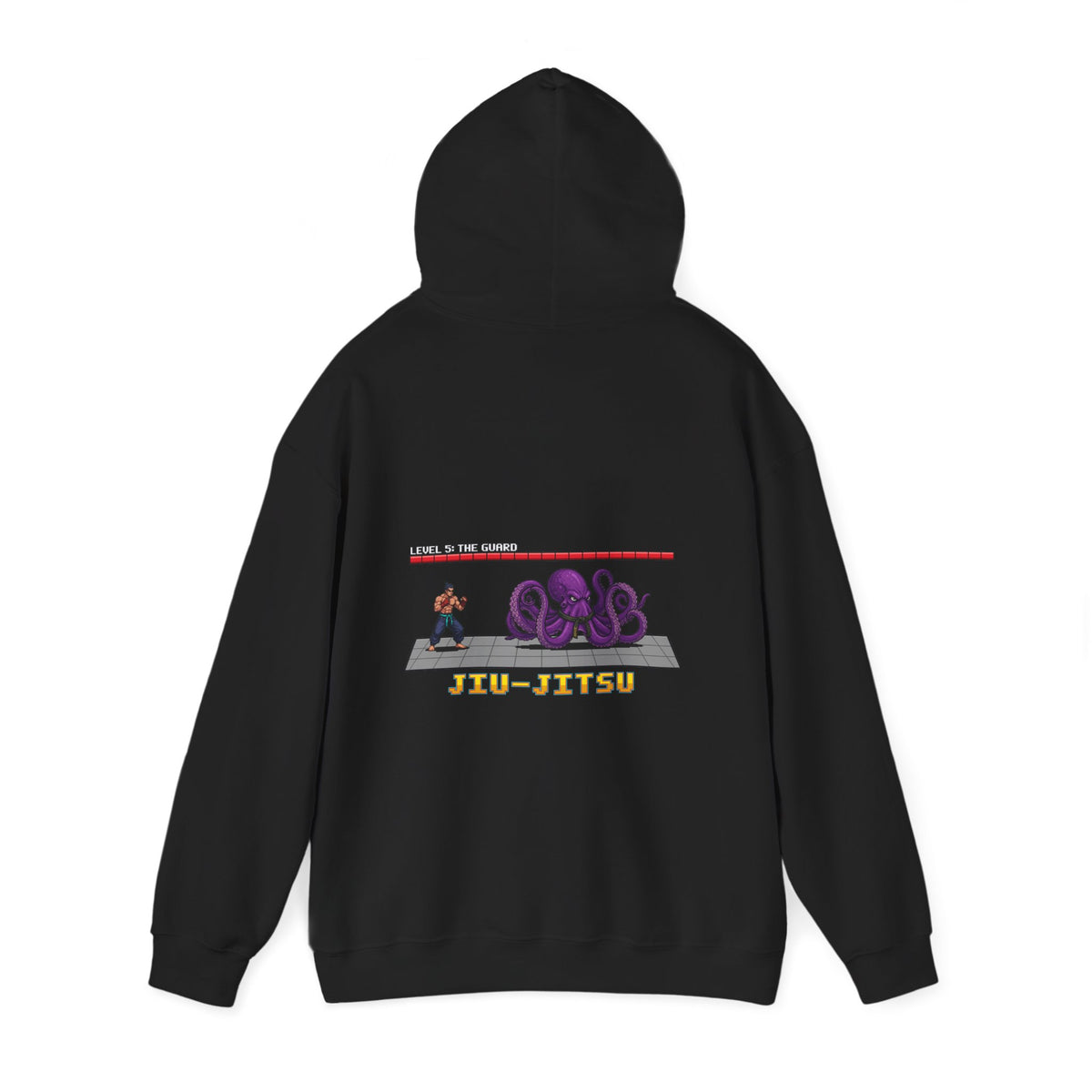 BJJ Hoodie - Octopus Guard Final Boss - Retro Pixel Art Hoodie