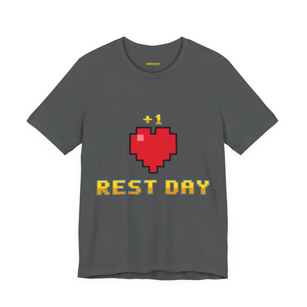 Gym Shirt - Rest Day +1 Life - Retro Pixel Art Tee