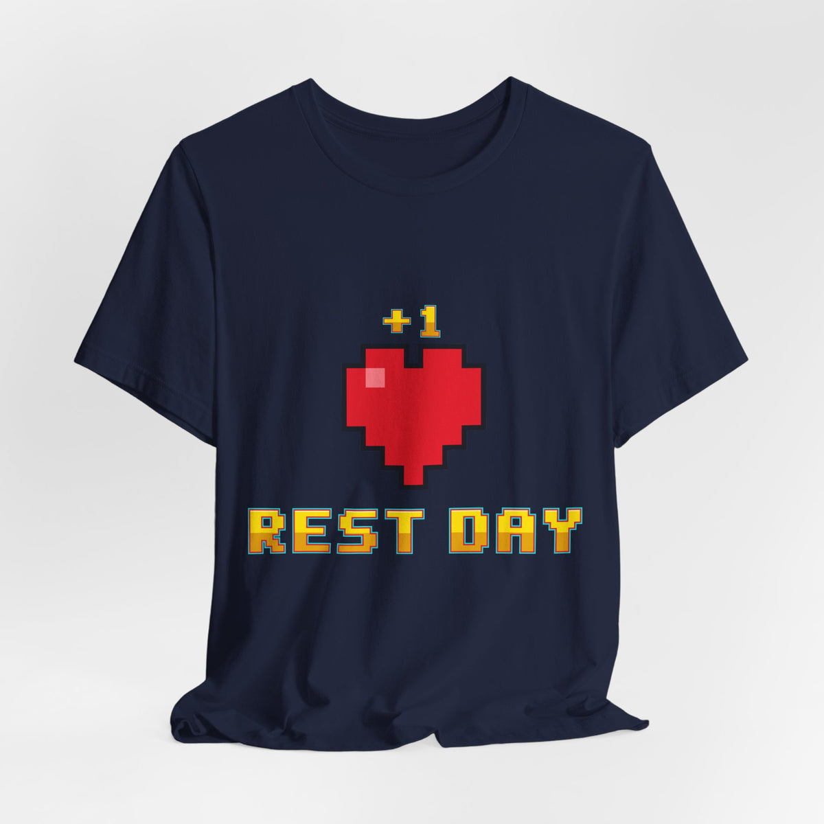 Gym Shirt - Rest Day +1 Life - Retro Pixel Art Tee