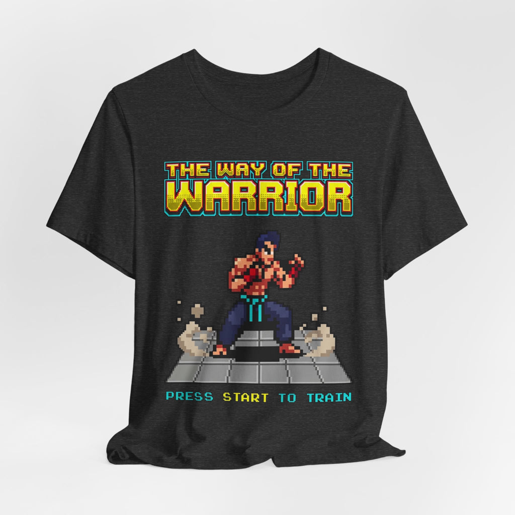 Martial Arts Shirt - Press Start to Train - Retro Pixel Art Tee