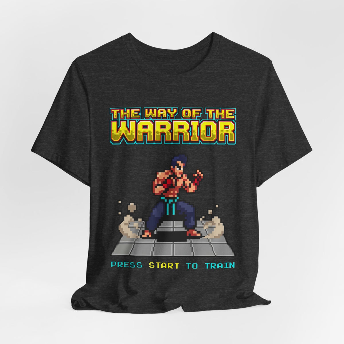 Martial Arts Shirt - Press Start to Train - Retro Pixel Art Tee