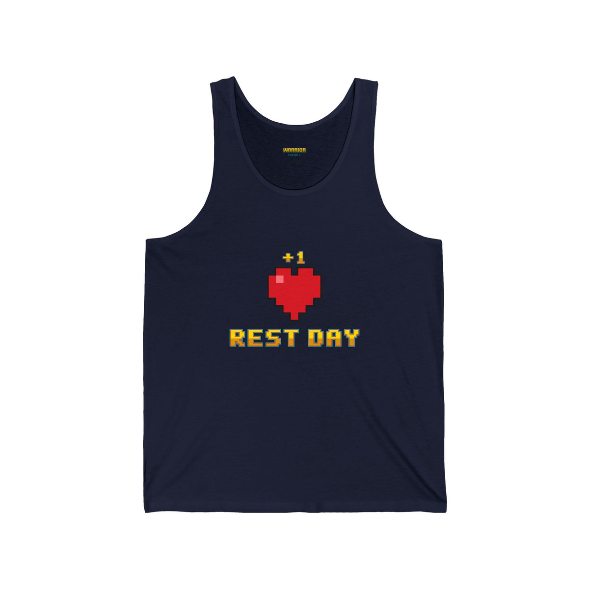 Gym Tank Top - Rest Day +1 Life - Retro Pixel Art Workout Tank