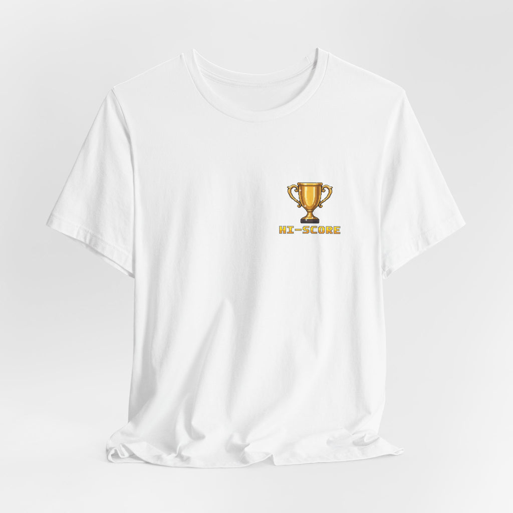 BJJ Shirt - High Score: Armbars and Triangles - Retro Pixel Art Tee