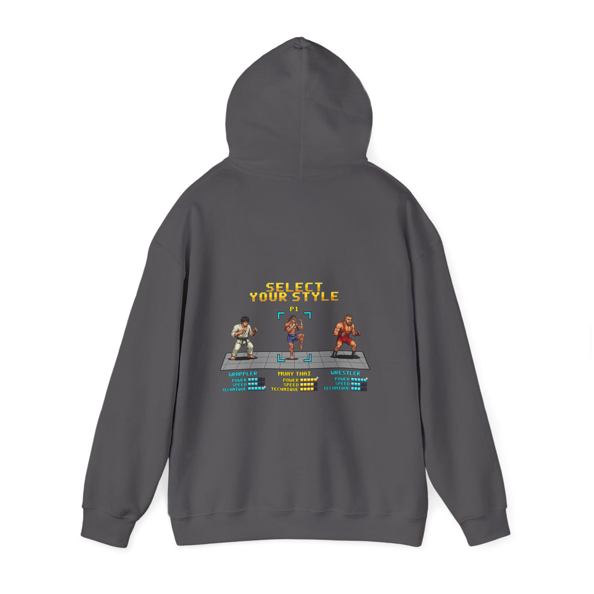 Muay Thai Hoodie - Select Your Style: Nak Muay - Retro Pixel Art Hoodie