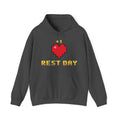 Gym Hoodie - Rest Day +1 Life - Retro Pixel Art Hoodie