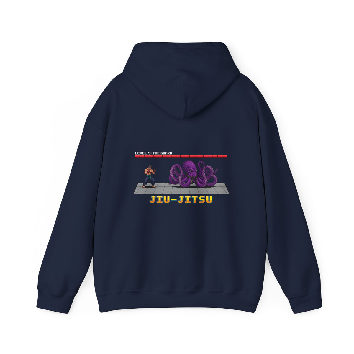 BJJ Hoodie - Octopus Guard Final Boss - Retro Pixel Art Hoodie