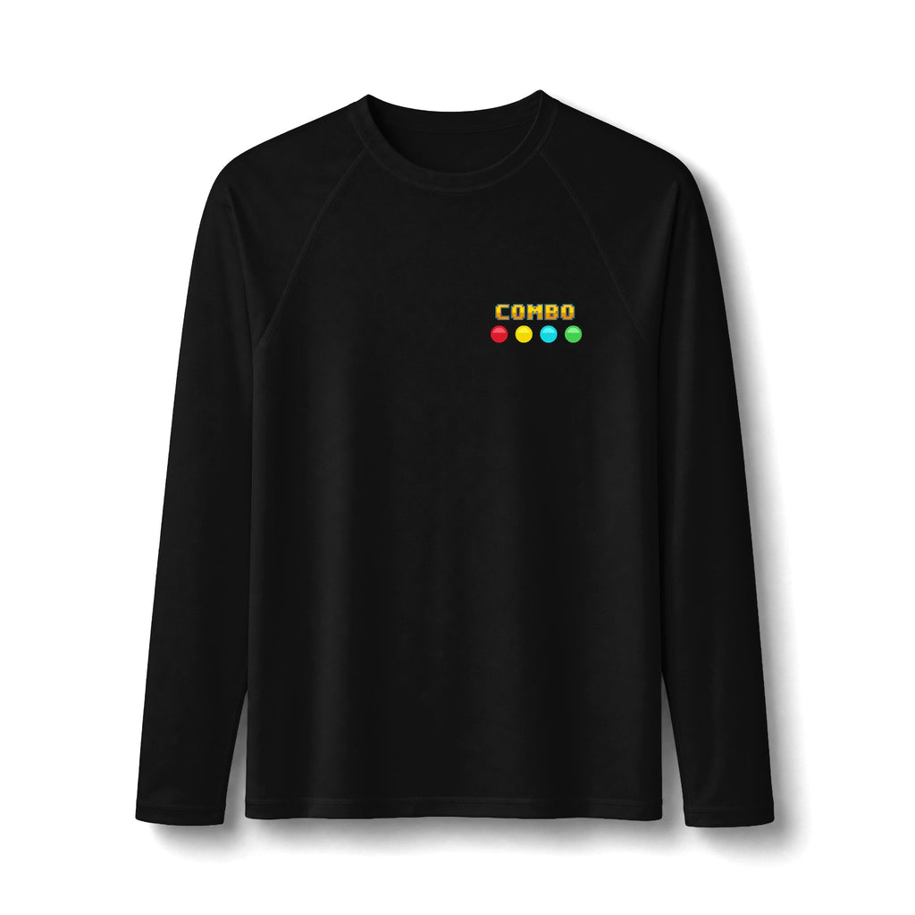 Kickboxing Rash Guard - Combo Unlocked - Pixel Art Rashguard