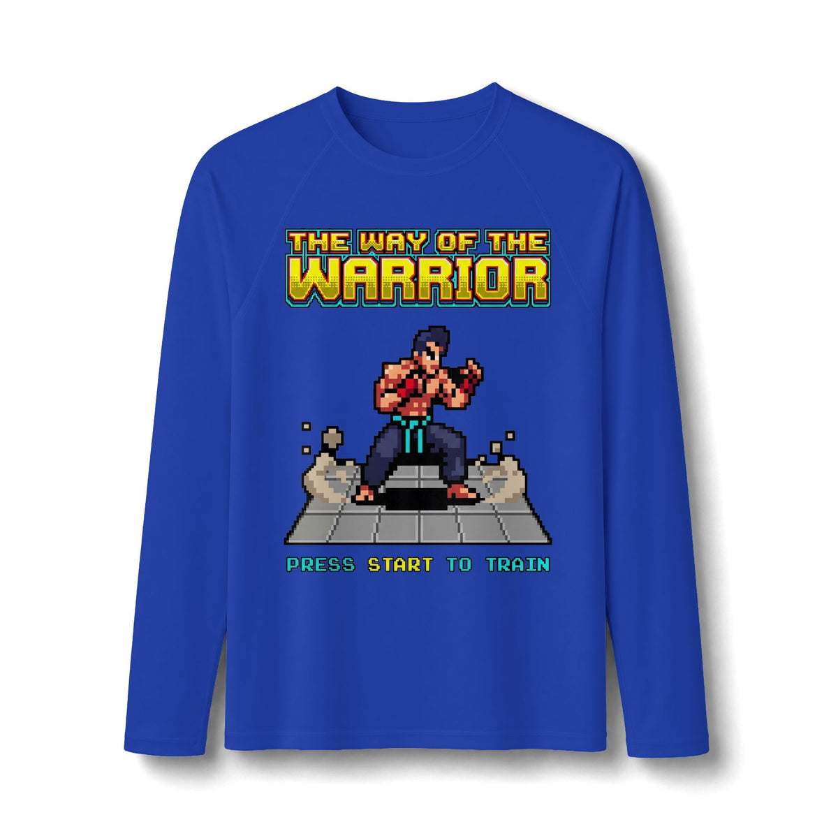 Martial Arts Rash Guard - Press Start to Train - Pixel Art Rashguard