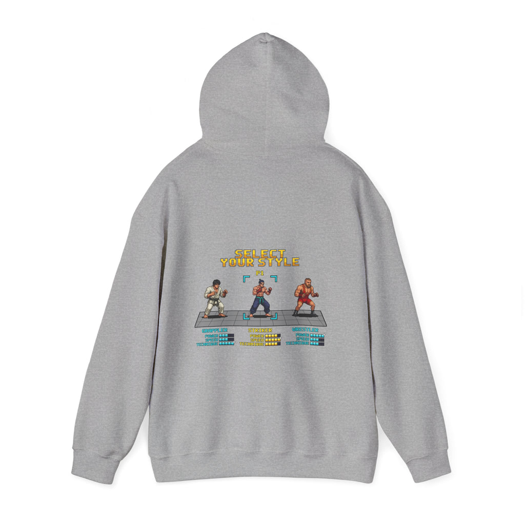 MMA Hoodie - Select Your Style: Striker - Retro Pixel Art Hoodie