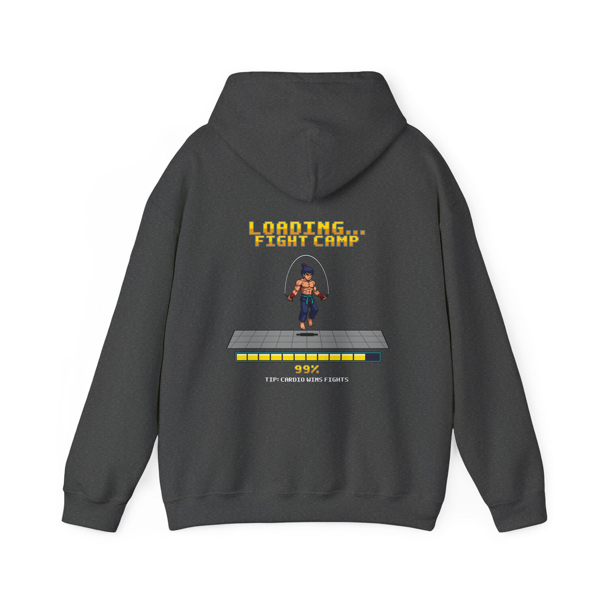 Boxing Hoodie - Loading Fight Camp - Retro Pixel Art Hoodie