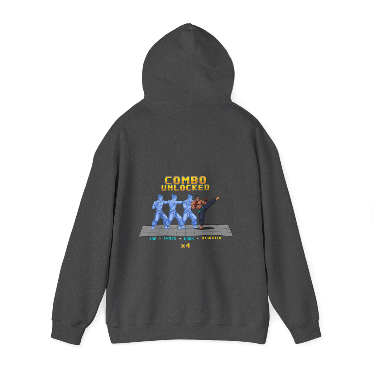 Kickboxing Hoodie - Combo Unlocked - Retro Pixel Art Hoodie