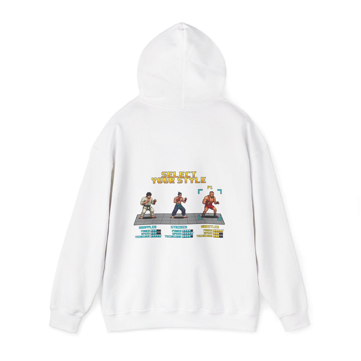 Wrestling Hoodie - Select Your Style: Wrestler - Retro Pixel Art Hoodie