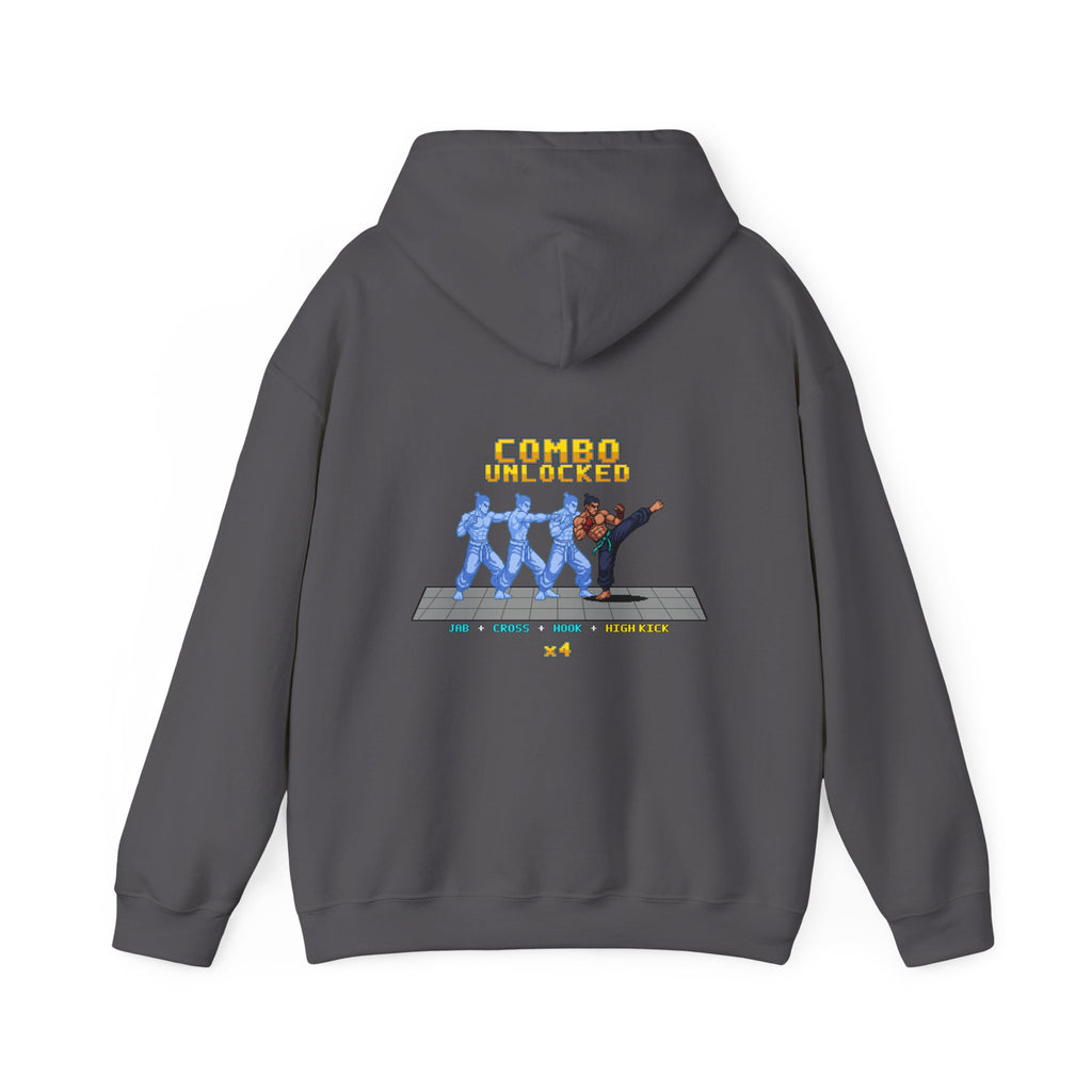 Kickboxing Hoodie - Combo Unlocked - Retro Pixel Art Hoodie