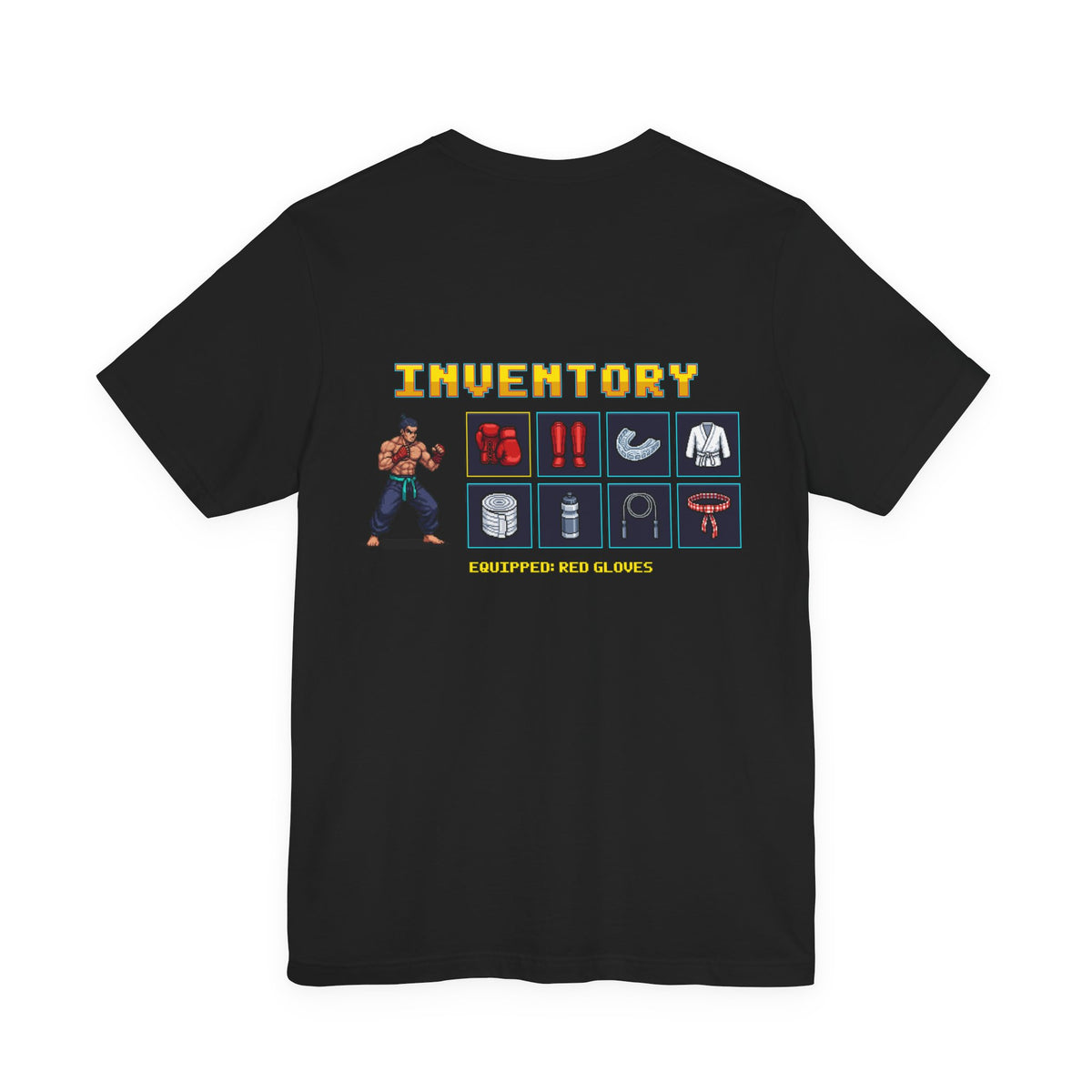Martial Arts Shirt - Fight Gear Inventory - Retro Pixel Art Tee