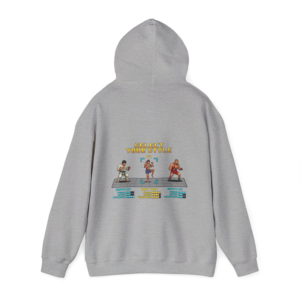 Muay Thai Hoodie - Select Your Style: Nak Muay - Retro Pixel Art Hoodie